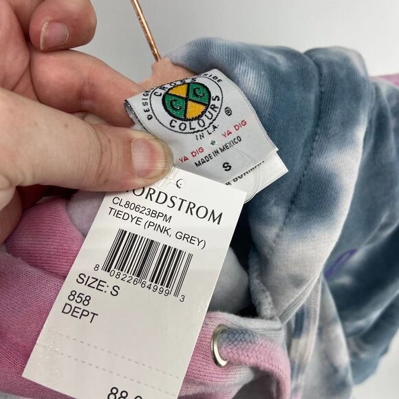 Cross Colors Black Lives tie dye Cropped Graphic hoodie NWT Womens s - Picture 7 of 9